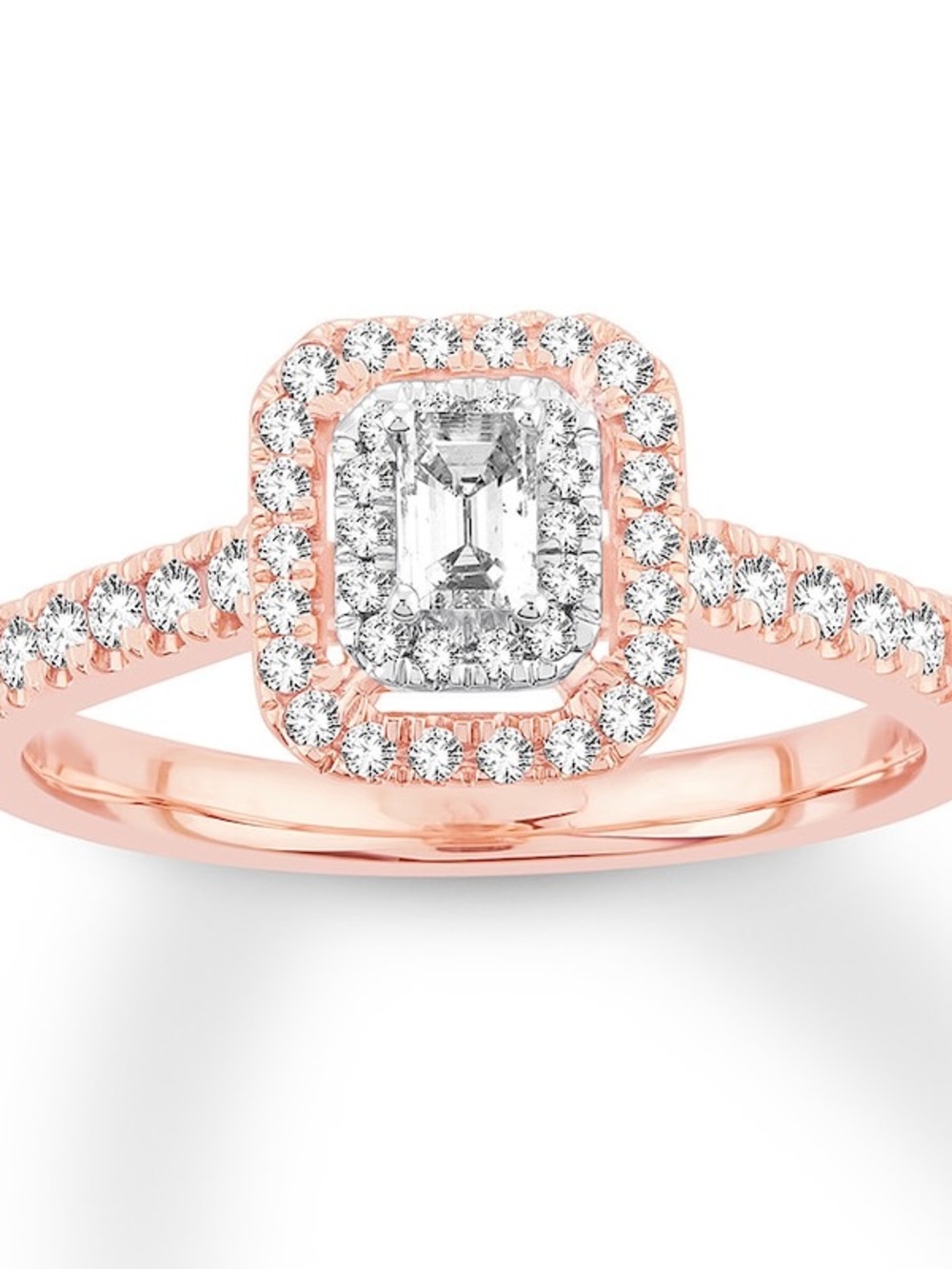 THE LEO Diamond 14K Rose Gold Bridal Set 1.25 CTW Size 7